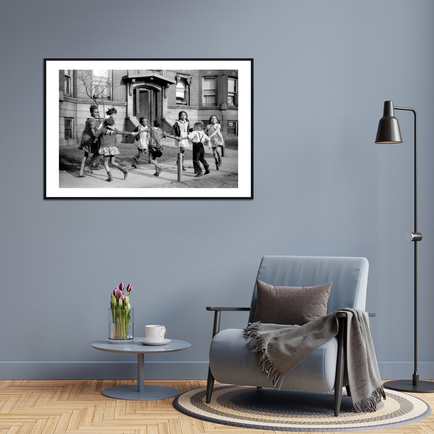 African American Girls Playing, Chicago, Illinois Photography Print