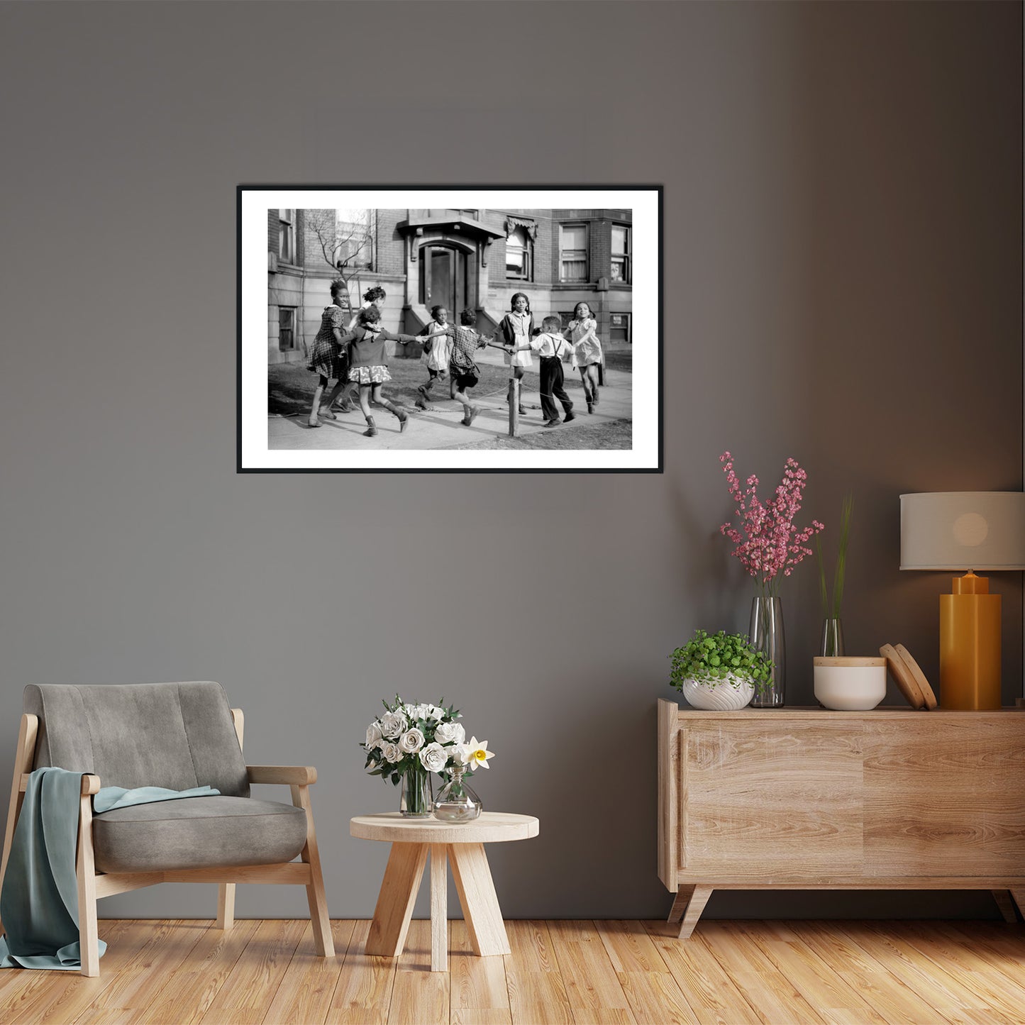 African American Girls Playing, Chicago, Illinois Photography Print