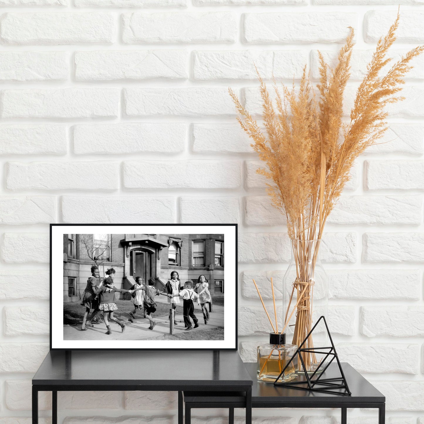 African American Girls Playing, Chicago, Illinois Photography Print