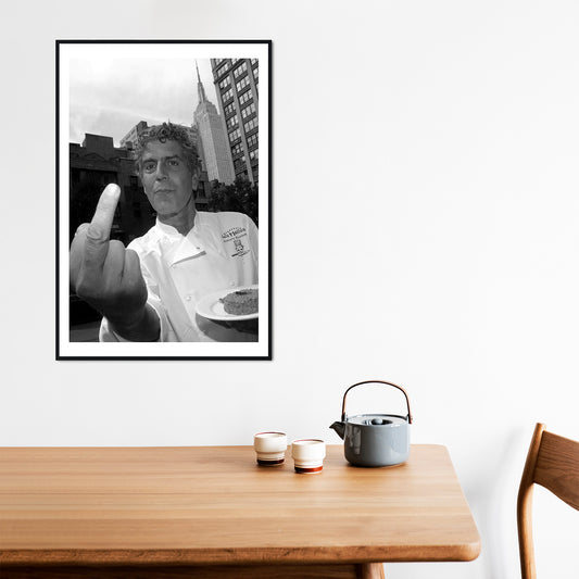 Anthony Bourdain Middle Finger Print