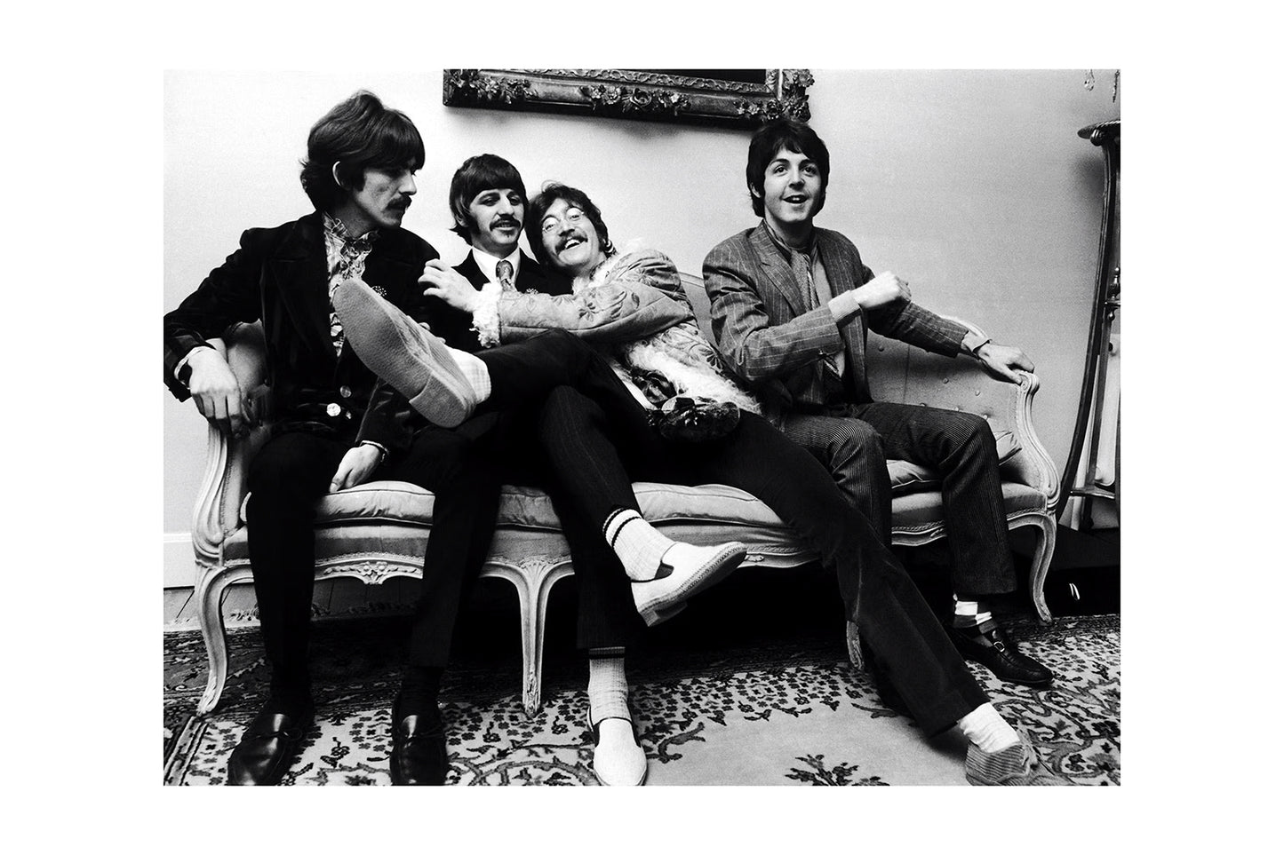 The Beatles Black and White Vintage Photo Poster | Classic Rock Wall A