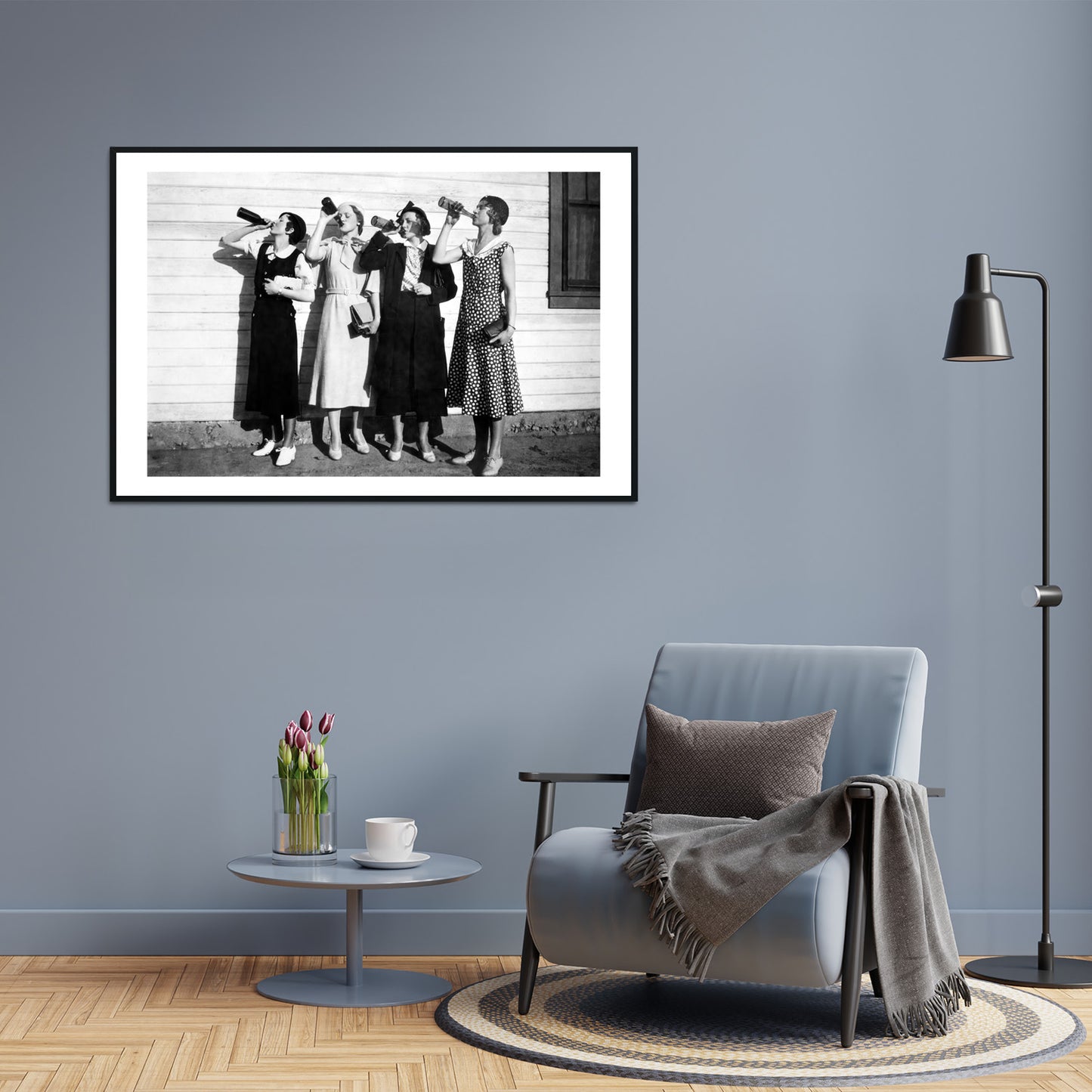 Beer Drinking Girls Prohibition Photo Flappers Bootleg Drink Beer Liquor Pub Bar Prints