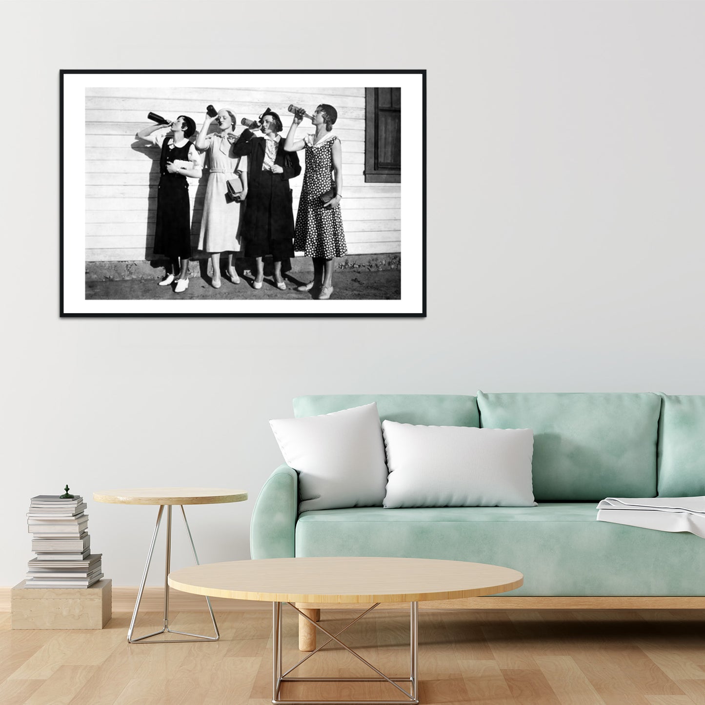Beer Drinking Girls Prohibition Photo Flappers Bootleg Drink Beer Liquor Pub Bar Prints