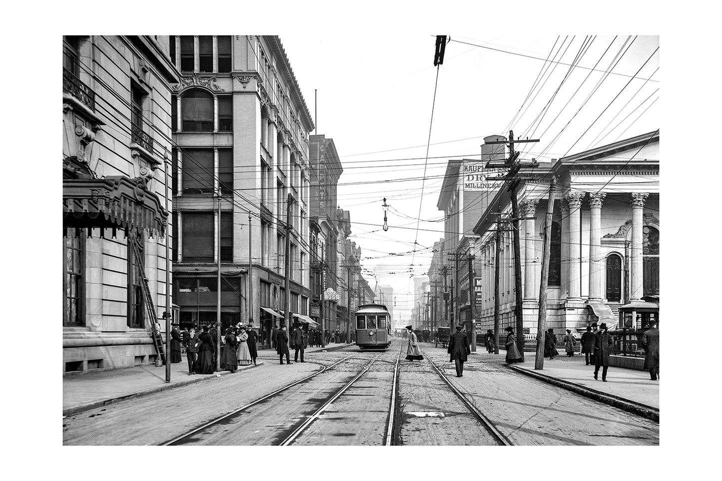 Historical Urban Wall Art featuring Early 1900s Streetcar Poster