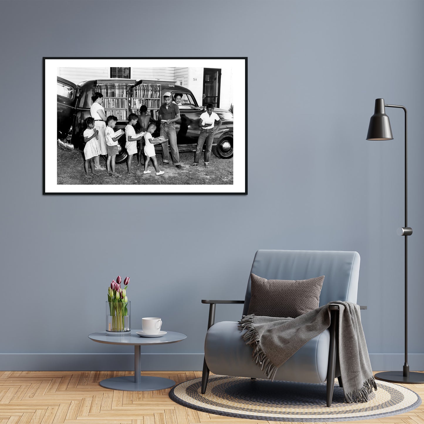 African American Children Photo Print, Black and White, Vintage Wall Art, North Carolina Photograph