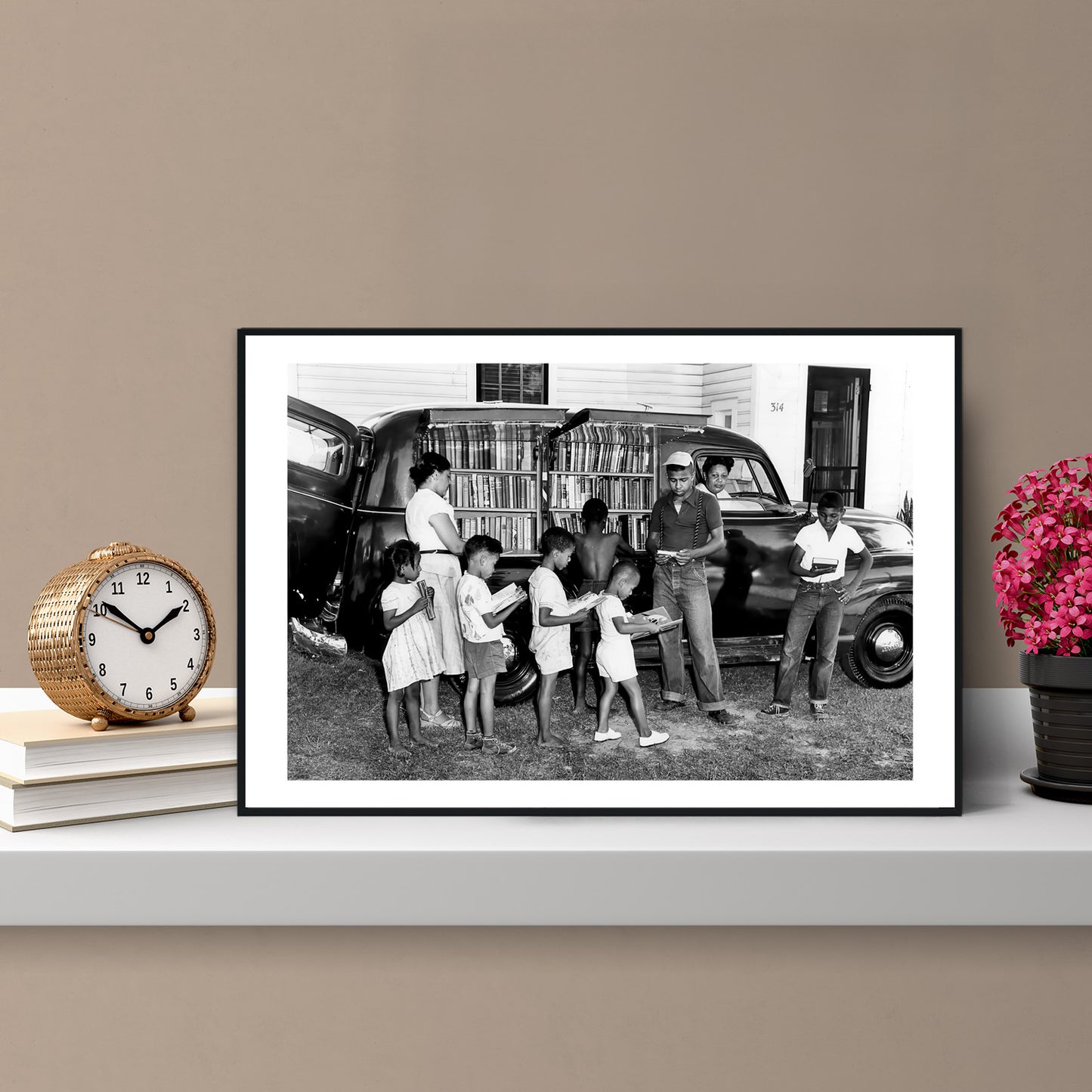 African American Children Photo Print, Black and White, Vintage Wall Art, North Carolina Photograph