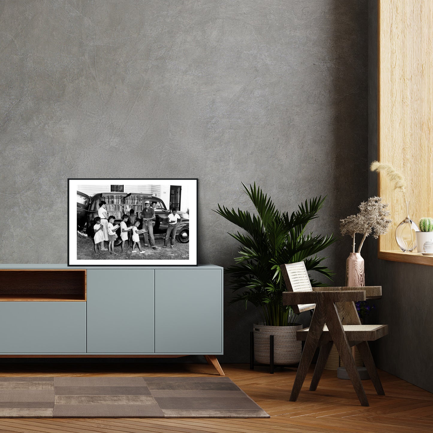 African American Children Photo Print, Black and White, Vintage Wall Art, North Carolina Photograph