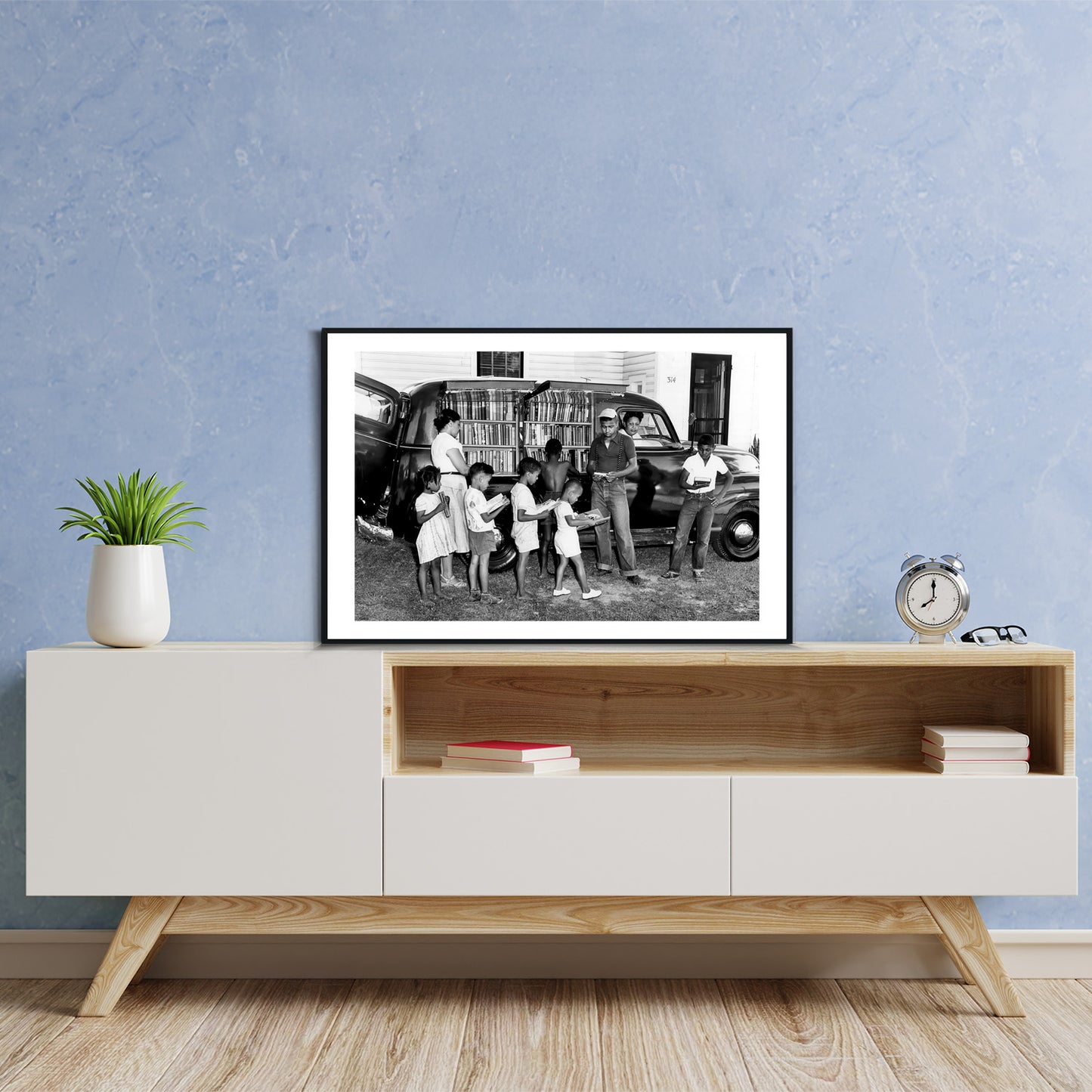 African American Children Photo Print, Black and White, Vintage Wall Art, North Carolina Photograph