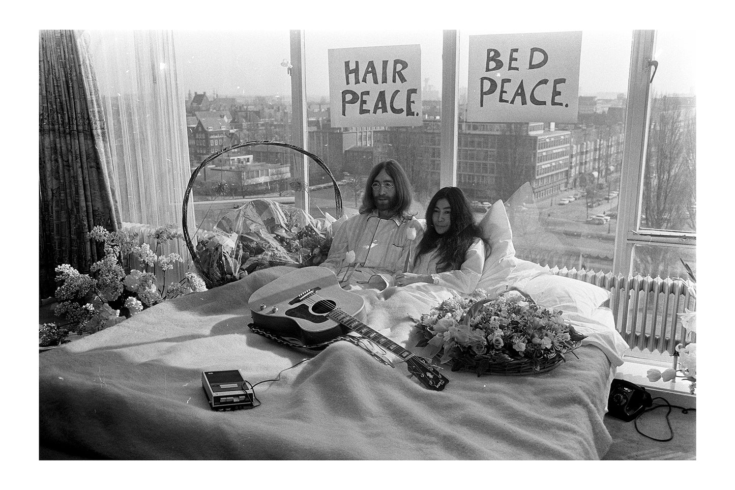 Iconic John Lennon and Yoko Ono Bed-In for Peace Poster Poster | Merch