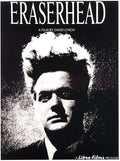 Black and white movie poster for Eraserhead (1977) featuring a stark, grainy portrait of Jack Nance as Henry Spencer.