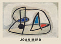 Abstract painting by Joan Miró, "Head of a Man IV" (1931), featuring bold black lines, a black circle, and geometric shapes in bright blue and red against a textured white background.