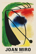 Abstract expressionist artwork, "Head of a Woman" (1931) by Joan Miró, featuring bold primary colors and thick black lines.