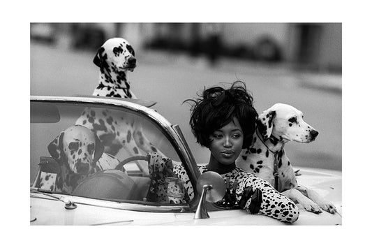 Iconic Naomi Campbell Dalmatian Fashion Photography Wall Art Poster |