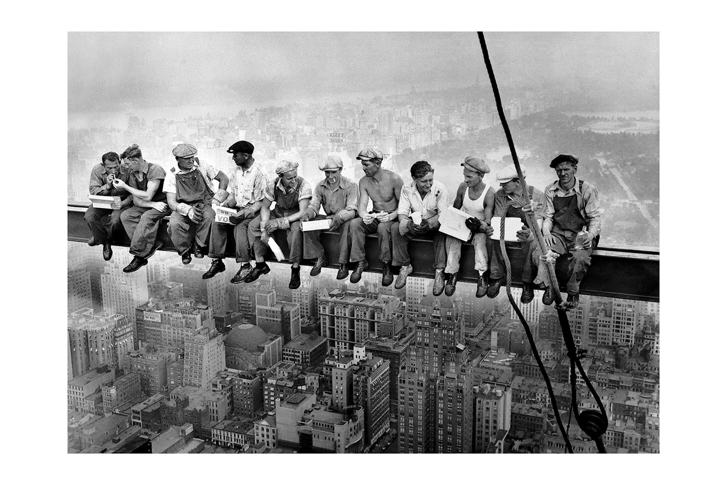 Black & White Lunch Atop a Skyscraper Iconic NYC Photo Art Poster | Me