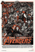 Marvel Avengers Age of Ultron poster featuring Iron Man, Thor, Hulk, Captain America, Black Widow, and Ultron in stylized red and gray art