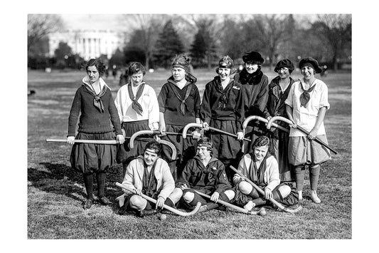 Washington D.C. 1922 - Vintage 1920s Women's Field Hockey Team Photo at White House Poster |