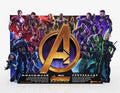 Avengers: Infinity War theatrical standee poster featuring the full cast including Captain America, Iron Man, Black Widow, Doctor Strange, and the Guardians of the Galaxy.