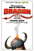 Teaser poster for How to Train Your Dragon showing Hiccup's eyes beneath his Viking helmet which is on fire, against a stark white background.