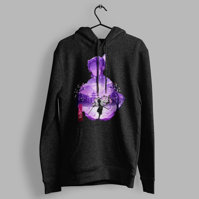 Shinobu Kocho Black Demon Slayer Anime Hoodies