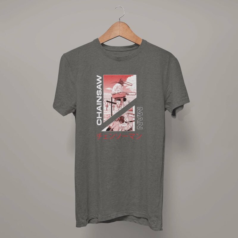 Chainsaw Man Transformation Classic charcaol t-shirt