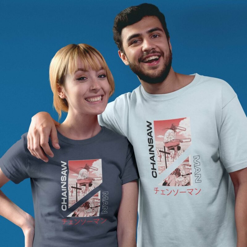 Chainsaw Man Transformation Classic couple t-shirt