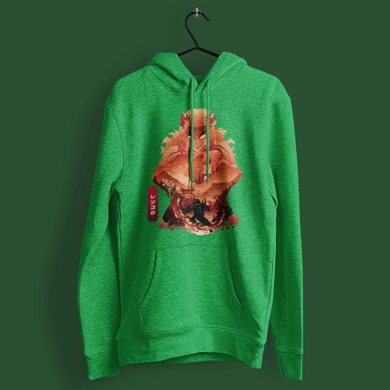 Kyojuro Rengoku irish green Demon Slayer Anime Hoodies