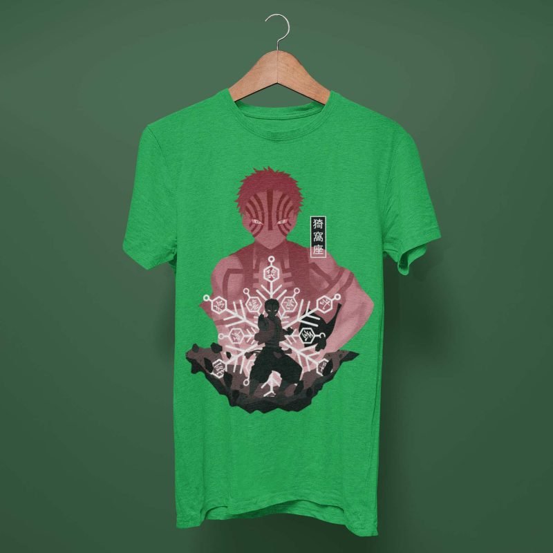Akaza irish green Demon Slayer Anime T-Shirts