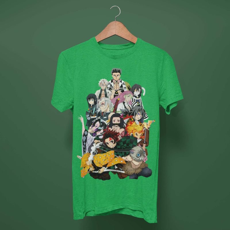 Japanese Anime irish green Demon Slayer Anime T-Shirt