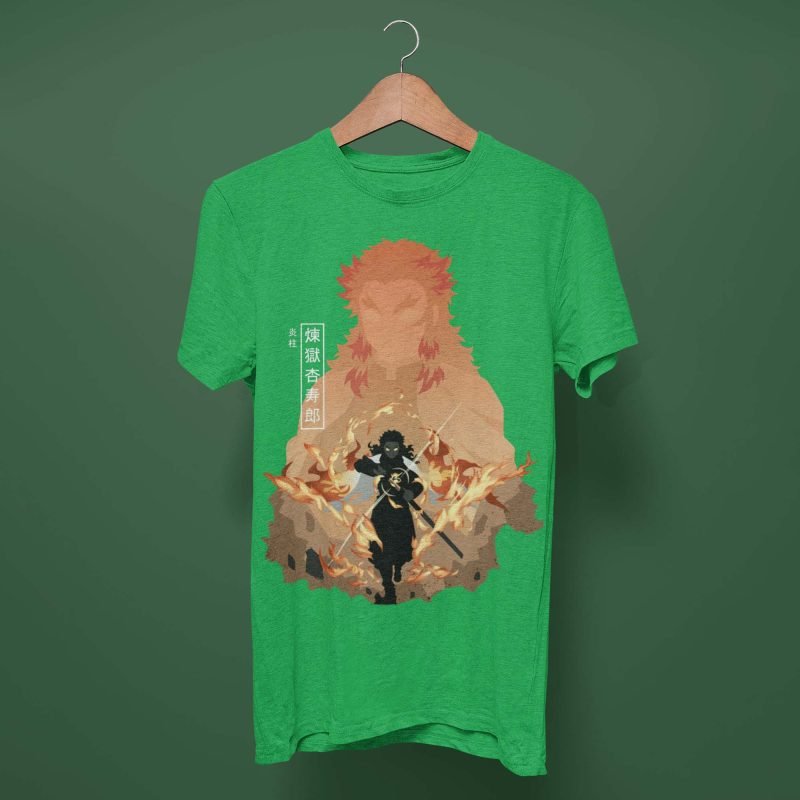 Kyojuro Rengoku irish green Demon Slayer Anime T-Shirts
