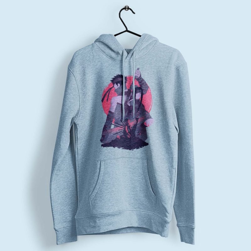 Zabuza Momochi and Haku light blue Naruto Anime Hoodie