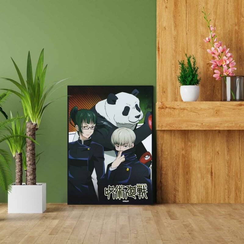Toge Inumaki Maki Zenin Panda Jujutsu Kaisen Anime hanging Poster