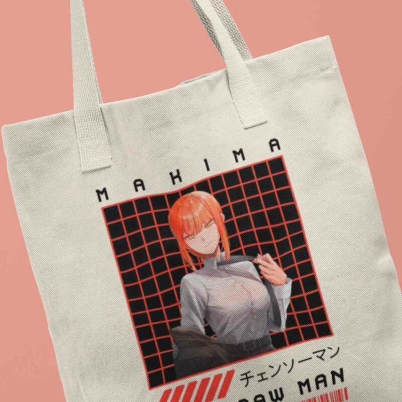 Makima Chainsaw Man Anime Closeup Tote Bag