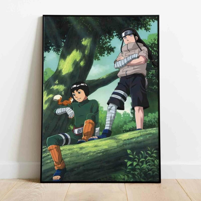 Rock Lee, Neji Hyuga Naruto Anime Poster