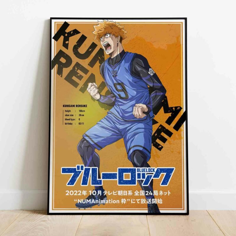 kunigami Rensuke Blue Lock Anime Poster