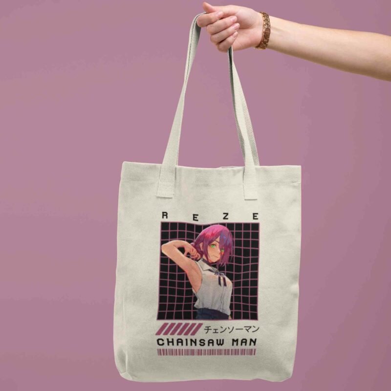 Reze Chainsaw Man Anime cotton Tote Bag