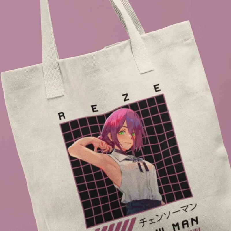 Reze Chainsaw Man Anime Closeup Tote Bag