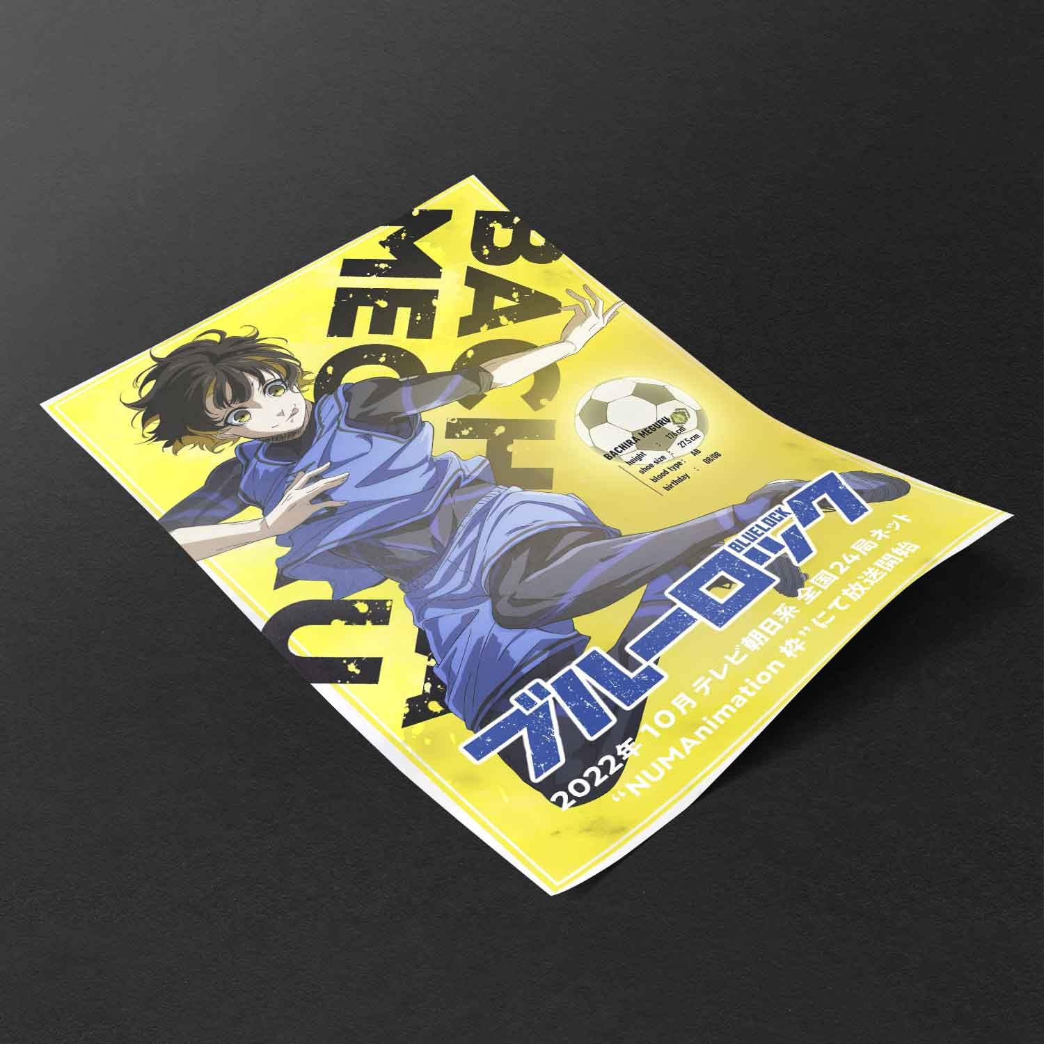 JIAHF Anime Poster Blue Lock Bachira Meguru Fanart Poster