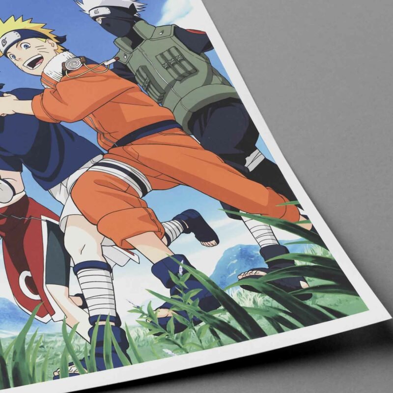 Team 7 Kakashi Naruto Anime closeup Poster
