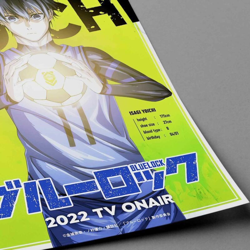 isagi yoichi Blue Lock Anime closeup Poster