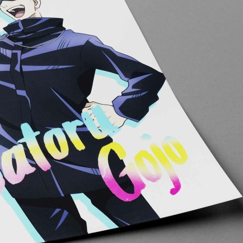 Gojo Jujutsu Kaisen Anime closeup Poster