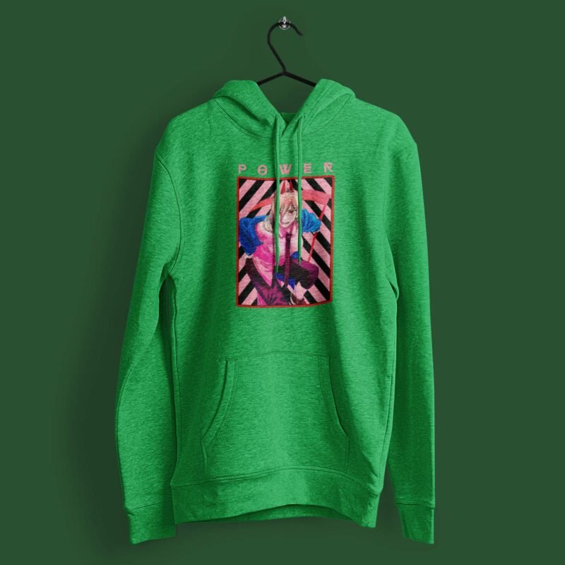 Power devil Chainsaw Man Anime Irish Green Hoodie