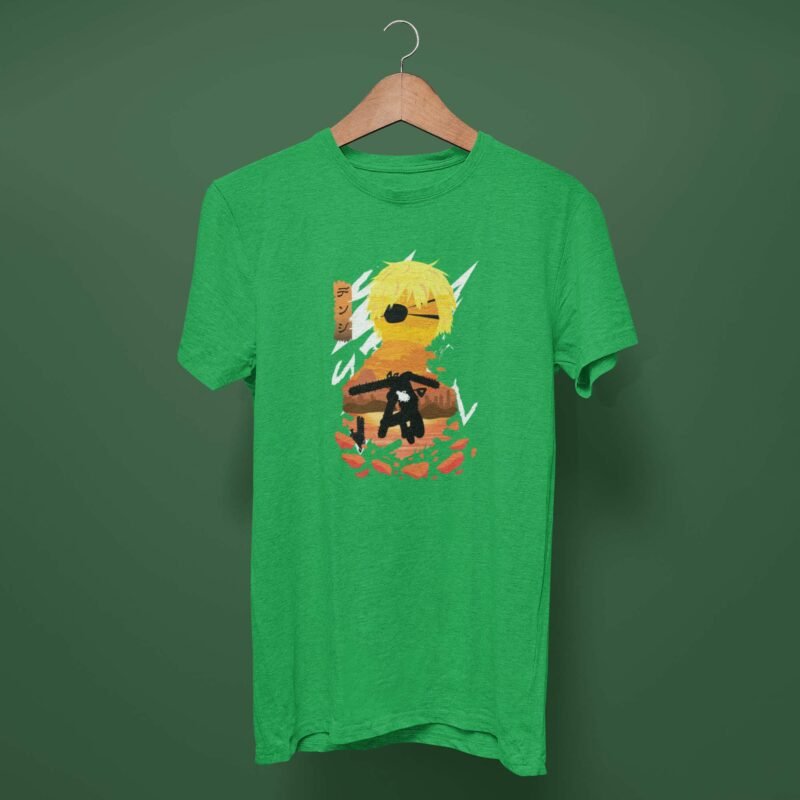 Denji Pullover Chainsaw Man Anime Irish Green T-Shirt