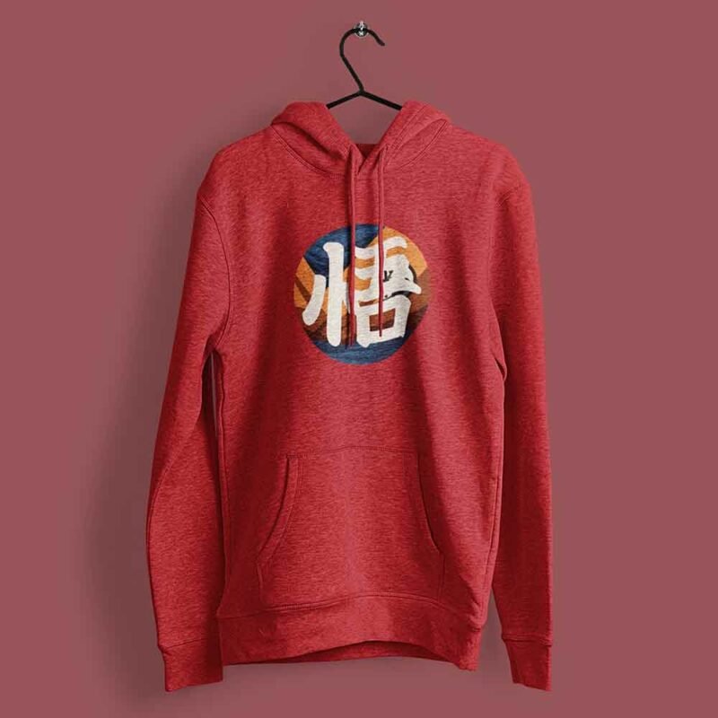 Dragon Ball z Symbol Anime Red Hoodie