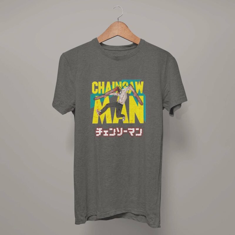 Denji Chainsaw Man charcaol Anime T-Shirts