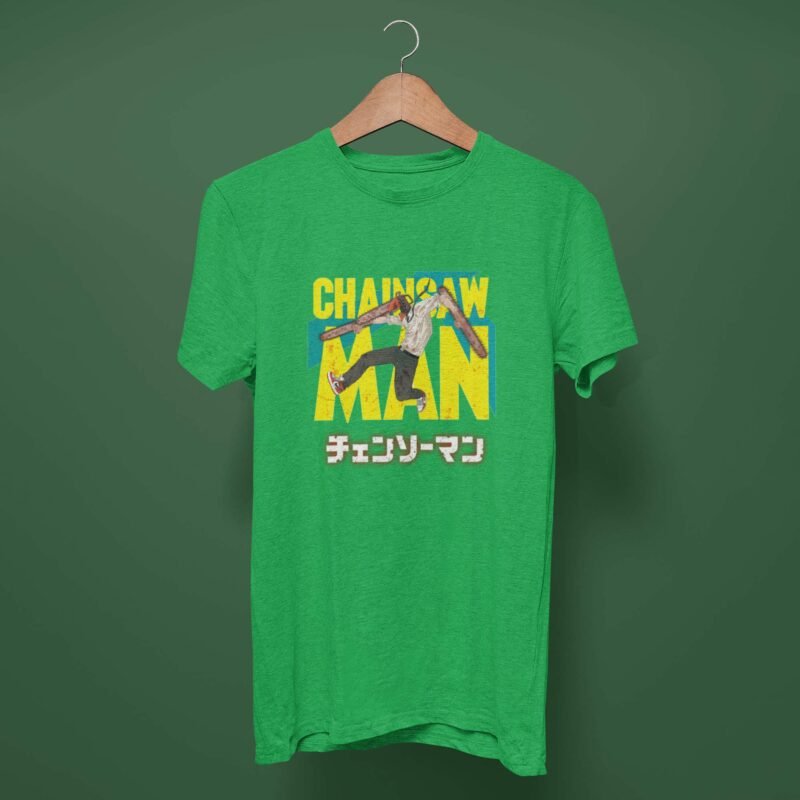 Denji Chainsaw Man Irish Green Anime T-Shirts