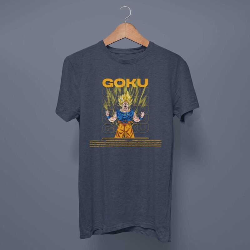 Super Goku Dragon Ball z navy T-Shirt