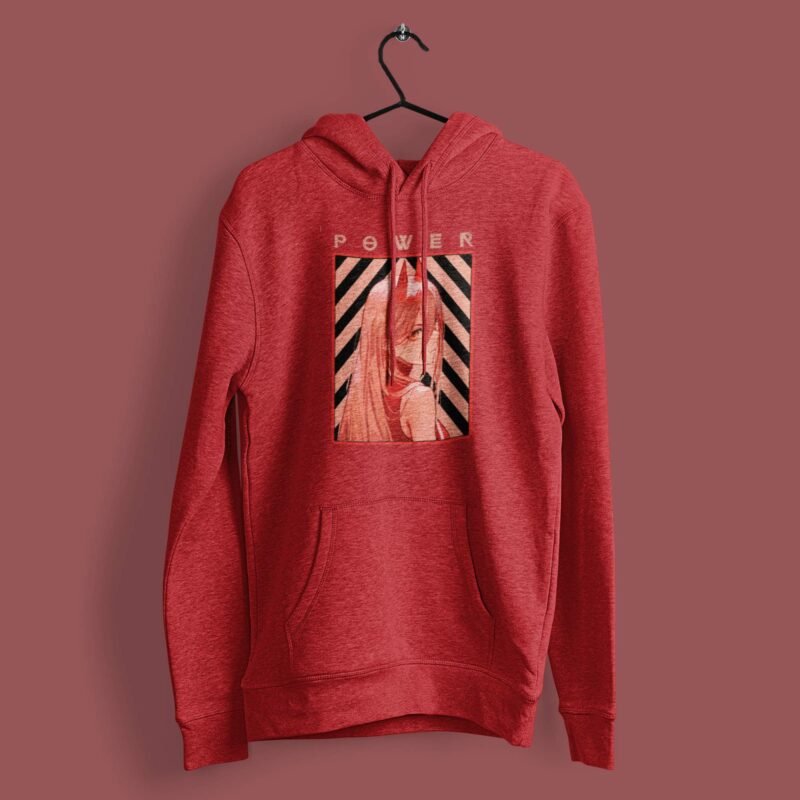 Power Chainsaw Man Anime red Hoodie