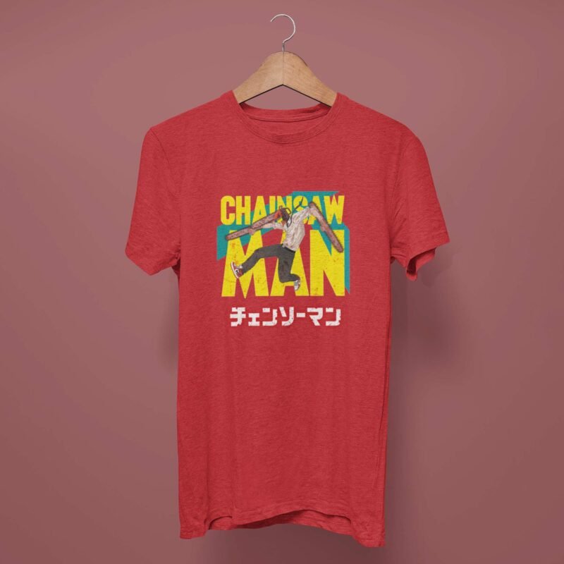 Denji Chainsaw Man Red Anime T-Shirts