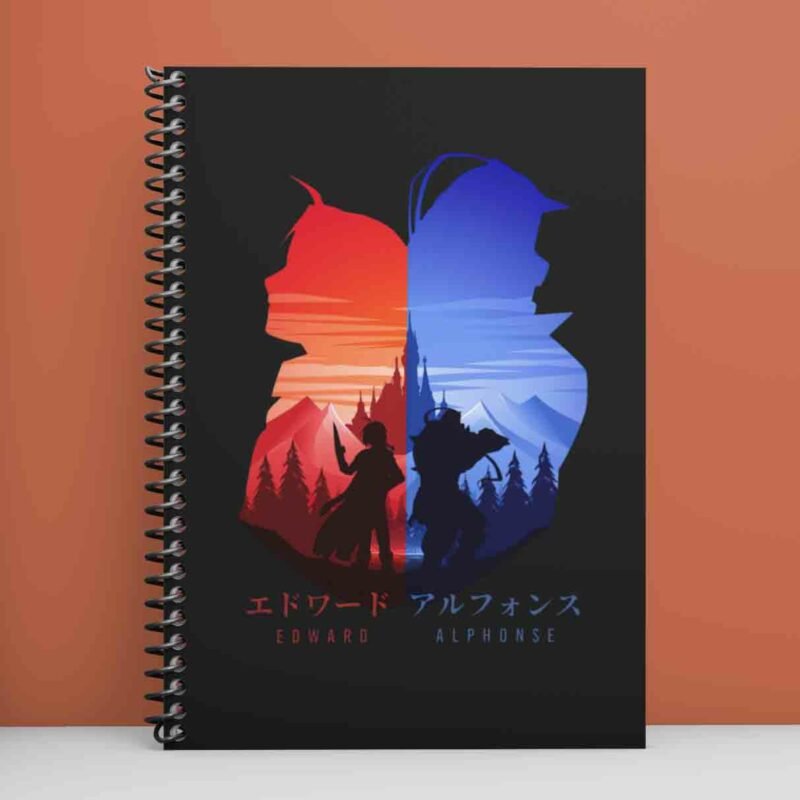 Edward Elri, Alphonse Elric Fullmetal Alchemist Spiral Notebook