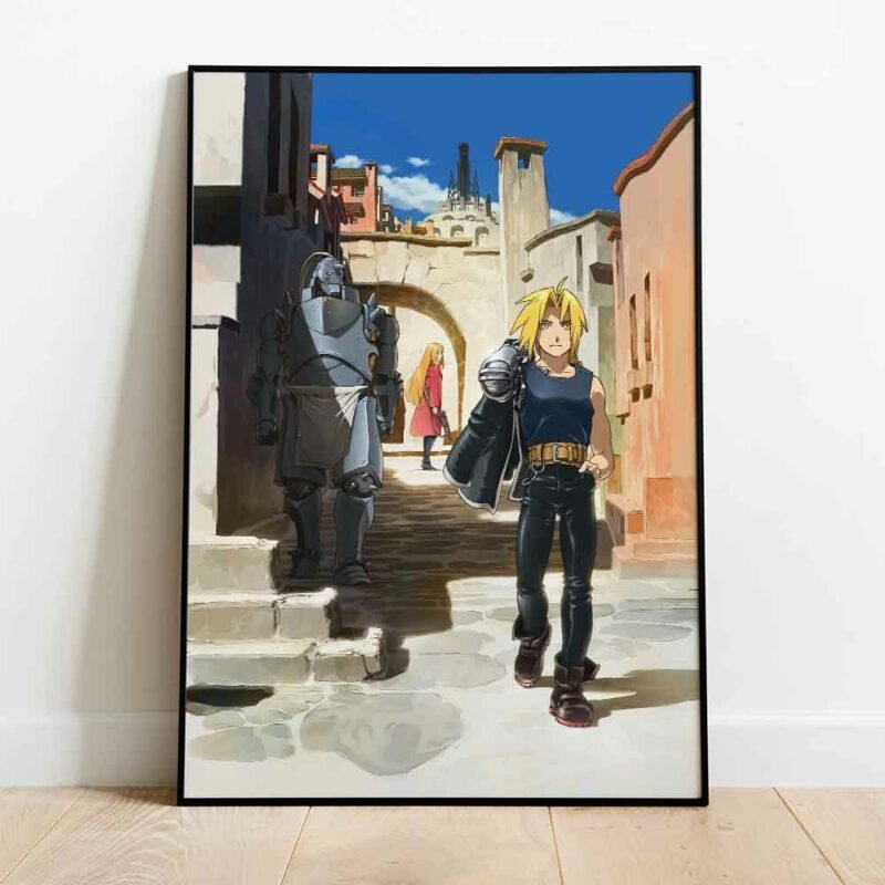 Edward Elri Alphonse Elric Fullmetal Alchemist Anime Poster